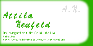 attila neufeld business card